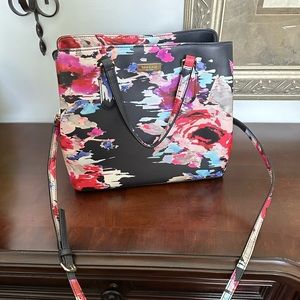 Abstract Floral Satchel